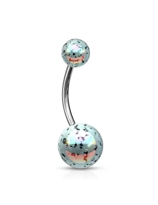 Piercing nombril boules tâches