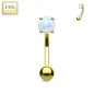 Piercing arcade opale Or jaune 14 Carats