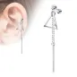 Piercing oreille cartilage pendentif barre triangle