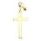 Piercing oreille cartilage pendentif croix doré