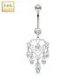 Piercing nombril Or blanc 14 carats Chandelier