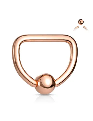 Piercing anneau Captif D acier or rose