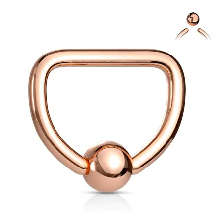 Piercing anneau Captif D acier or rose