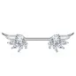 Piercing téton ailes d'ange zirconium marquise