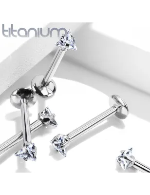 Piercing Labret Monroe Gemme Triangle Titane G23