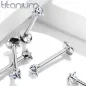 Piercing oreille Labret Monroe Gemme Triangle Titane G23