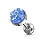 Piercing oreille cartilage hélix druse bleue