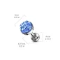 Piercing oreille cartilage hélix druse bleue