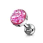 Piercing oreille cartilage hélix druse rose