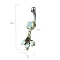 Piercing nombril pendentif cristaux opalite