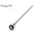 Piercing nez fishtail pliable strass violet