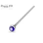 Piercing nez fishtail pliable strass bleu