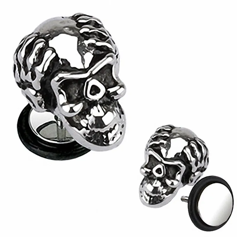 Piercing faux plug crâne de singe