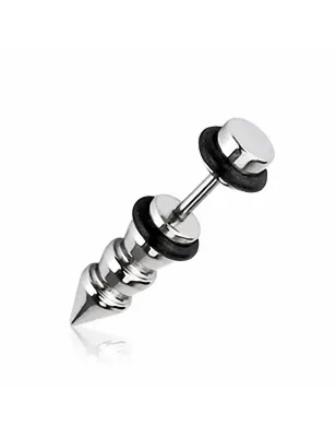 Piercing oreille faux écarteur triple spike