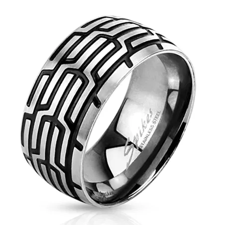 Bague homme acier marque de pneu