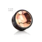 Piercing plug bois de sono centre cuivre concave