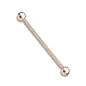 Piercing industriel oreille corde torsadée acier rosé