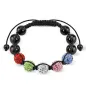 Bracelet Shamballa billes métalliques Crystal 5 Couleurs