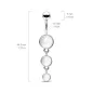 Piercing nombril triple pierre lumineuse blanche