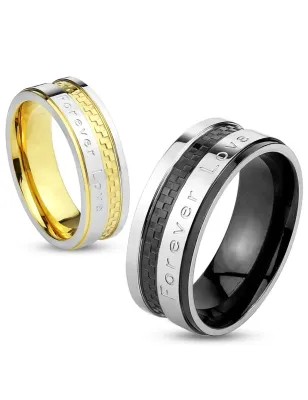 Bague couple forever love damier