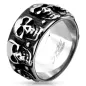 Bague homme biker acier crânes sculptés