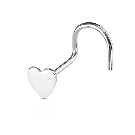 Piercing nez Argent 925/1000 Coeur - Bijou Piercing Nez