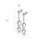 Paire Boucles d'oreille clous pendentif infini acier inoxydable