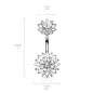 Piercing nombril fleur zirconium marquise acier chirurgical