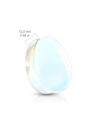 Piercing plug pierre opalite larme