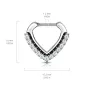 Piercing septum click chevron pavé de strass