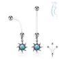 Piercing nombril de grossesse soleil turquoise