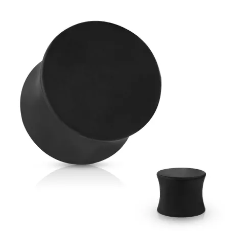 Piercing plug acier noir mat