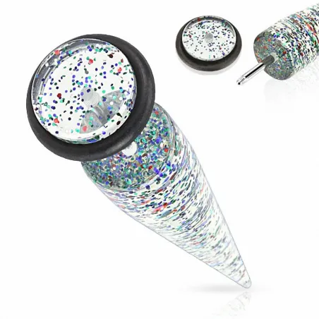 Faux Piercing écarteur glitter