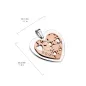 Pendentif Coeur Rose IP Gemmes