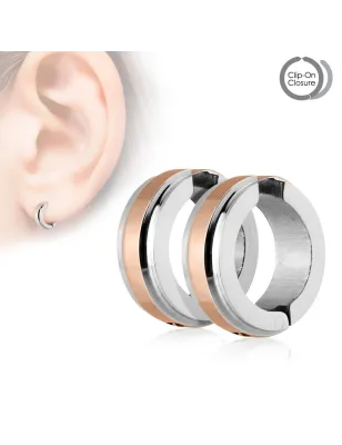 Fausses boucles d'oreilles centre couleur