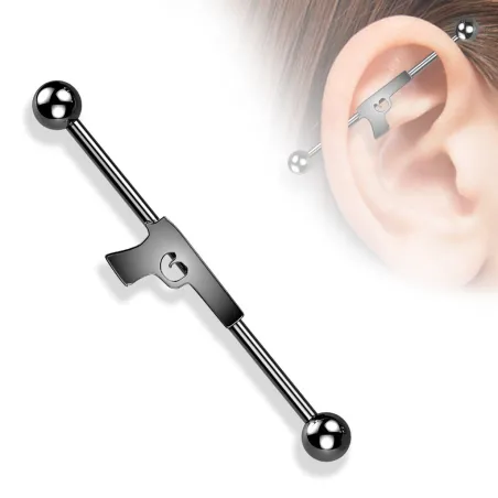 Piercing industriel pistolet noir