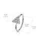 Piercing nez anneau pliable triangle plaqué platine