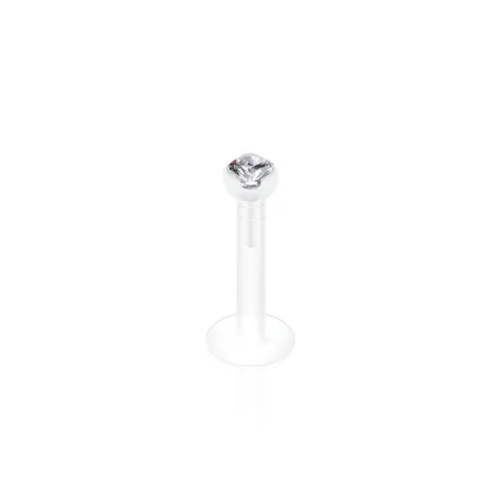 Piercing Labret Monroe Bio-Flex avec Gemme de 2 mm - Bijou Piercing Labret