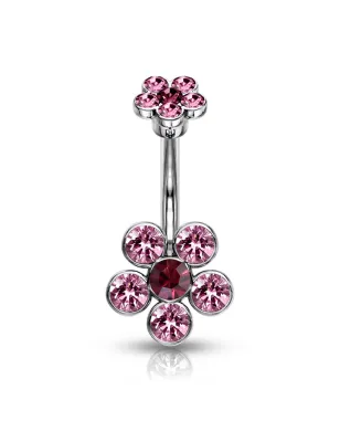 Piercing nombril Double Fleur