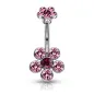 Piercing nombril double fleur