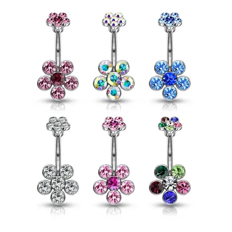 Piercing nombril Double Fleur