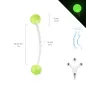 Piercing nombril de grossesse glow in the dark vert