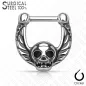 Piercing septum clipsable en acier chirurgical skull