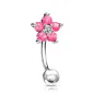 Piercing arcade fleur opalescente rose