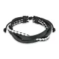 Bracelet Homme en Cuir noir et blanc