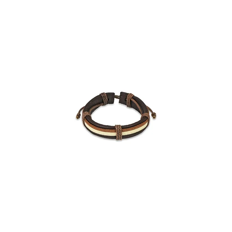 Bracelet Homme en Cuir Marron 3 Couleurs