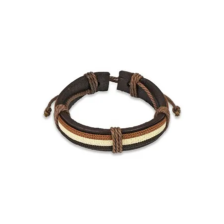 Bracelet Homme en Cuir Marron 3 Couleurs