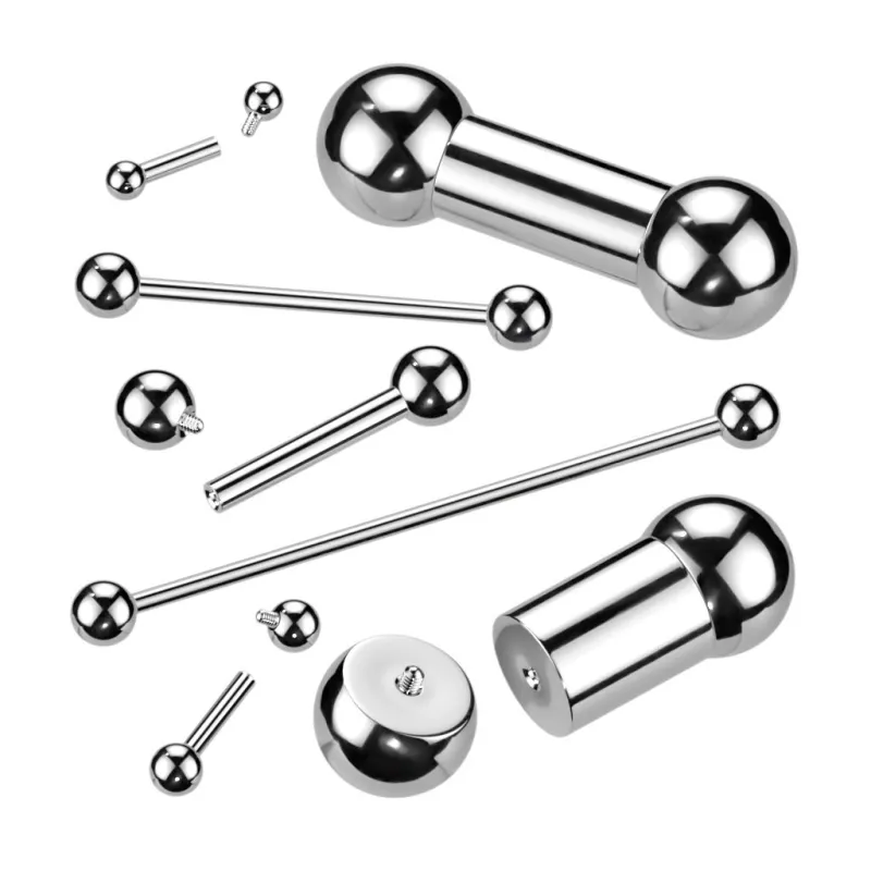 Piercing barbell vissage interne (langue, oreille, téton)