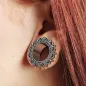 Piercing tunnel oreille coeurs tribal filigrane