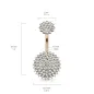 Piercing nombril plaqué or rose bouclier pavé de strass